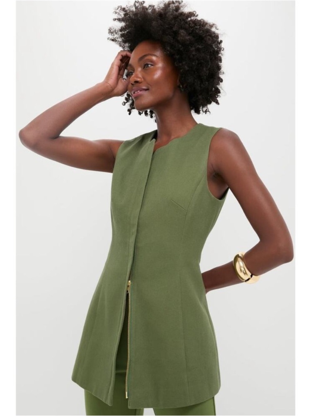NWT Tuckernuck Green Rhoda Tunic Vest Top Size 10